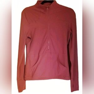 ZYIA  Active Women's Salmon 1/2 Zip Pullover Jacket Small Front Pockets